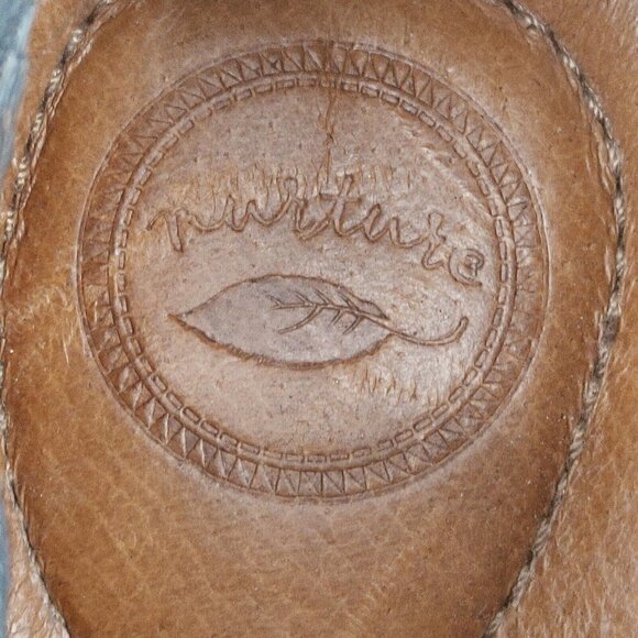 NURTURE Haddie Black Pebble Leather Wingtip Booties with Stacked Heel 6.5M - Picture 11 of 11